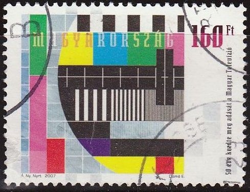 Hungria 2007 Sello º 50 Aniv. TV Húngara Carta de Ajuste Hongrie Magyar Posta Ungarn Hungary Ungheria Hongarije 